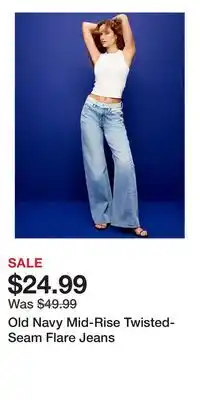Old Navy Old Navy Mid-Rise Twisted-Seam Flare Jeans offer