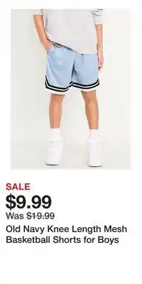 Old Navy Old Navy Knee Length Mesh Basketball Shorts for Boys offer