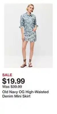 Old Navy Old Navy OG High-Waisted Denim Mini Skirt offer