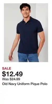 Old Navy Old Navy Uniform Pique Polo offer