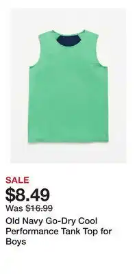 Old Navy Old Navy Go-Dry Cool Performance Tank Top for Boys offer