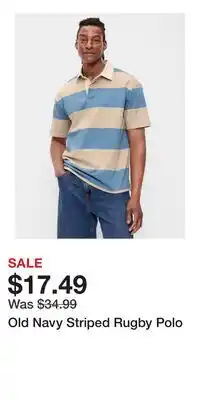 Old Navy Old Navy Striped Rugby Polo offer
