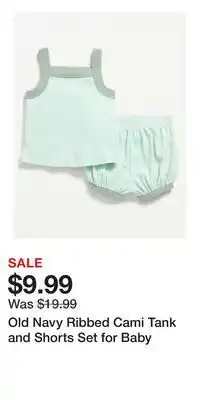 Old Navy Old Navy Ribbed Cami Tank and Shorts Set for Baby offer