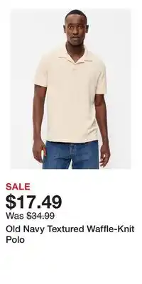 Old Navy Old Navy Textured Waffle-Knit Polo offer