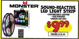 Ollie's MONSTER SOUND-REACTIVE LED LIGHT STRIP offer