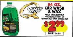 Ollie's QUAKER STATE 64 OZ. CAR WASH & WAX offer
