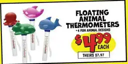 Ollie's FLOATING ANIMAL THERMOMETERS offer