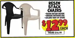 Ollie's RESIN STACK CHAIRS offer