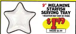Ollie's 9 MELAMINE STARFISH SERVING TRAY offer