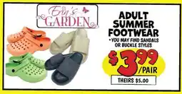 Ollie's ADULT SUMMER FOOTWEAR offer