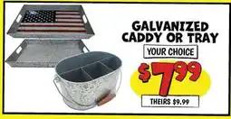 Ollie's GALVANIZED CADDY OR TRAY offer