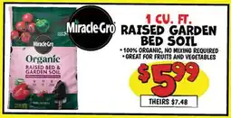 Ollie's MIRACLE-GRO ORGANIC RAISED BED & GARDEN SOIL offer