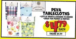 Ollie's PEVA TABLECLOTHS offer