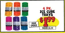 Ollie's 4 PK. ICE CUBE TRAYS offer