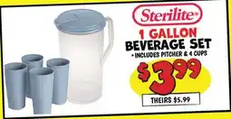 Ollie's STERILITE 1 GALLON BEVERAGE SET offer