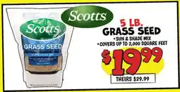 Ollie's Scotts 5 LB. GRASS SEED • offer