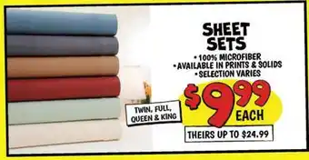 Ollie's SHEET SETS offer
