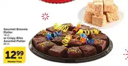 Vons Gourmet Brownie Platter 16 ct. or Crispy Bites offer