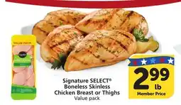 Vons Signature SELECT Boneless Skinless Chicken Breast or Thighs offer
