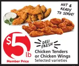 Vons Chicken Tenders or Chicken Wings offer