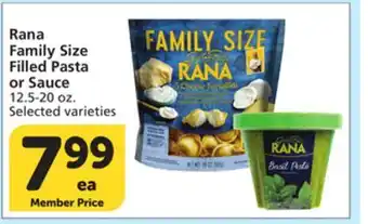 Vons Rana Family Size Filled Pasta or Sauce offer