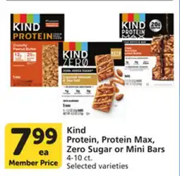 Vons Kind Protein, Protein Max, Zero Sugar or Mini Bars offer