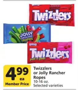 Vons Twizzlers or Jolly Rancher Ropes offer