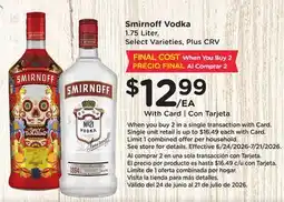 Ralphs Smirnoff Vodka offer