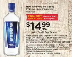Ralphs New Amsterdam Vodka offer