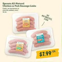 Sprouts Farmers Market Sprouts All-Natural Chicken or Pork Sausage Links offer