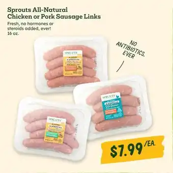 Sprouts Farmers Market Sprouts All-Natural Chicken or Pork Sausage Links offer