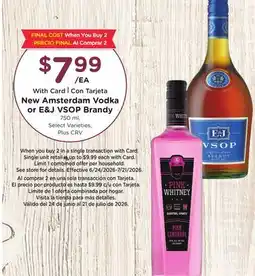 Ralphs New Amsterdam Vodka or E&J VSOP Brandy offer