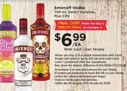 Ralphs Smirnoff Vodka offer