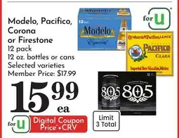Pavilions Modelo, Pacifico, Corona or Firestone offer