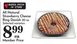 Pavilions All Natural Strawberry Cheese Ring Danish offer