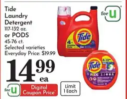 Pavilions Tide Laundry Detergent 117-132 oz. or PODS 45-76 ct offer
