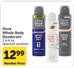 Pavilions Dove Whole Body Deodorant offer