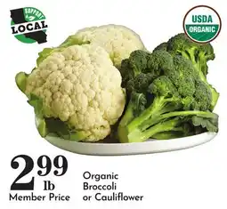 Pavilions Organic Broccoli or Cauliflower offer