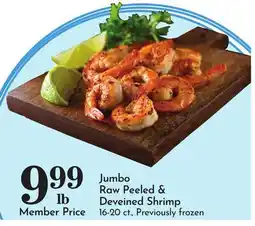 Pavilions Jumbo Raw Peeled & Deveined Shrimp offer