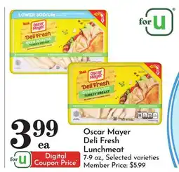 Pavilions Oscar Mayer Deli Fresh Lunchmeat offer