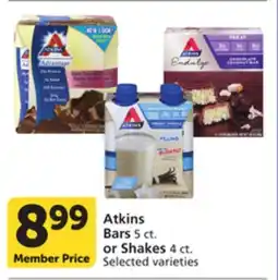 Pavilions Atkins Bars 5 ct. or Shakes 4 ct offer