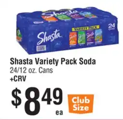 Smart & Final Shasta Variety Pack Soda offer