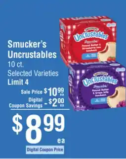 Smart & Final Smucker's Uncrustables offer