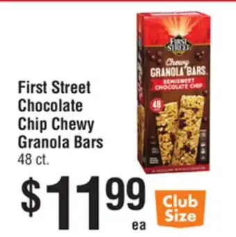 Smart & Final First Street Chocolate Chip Chewy Granola Bars offer
