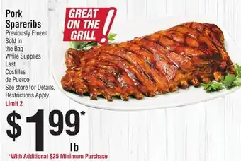 Smart & Final Pork Spareribs offer
