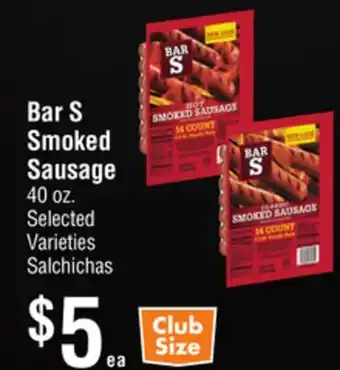 Smart & Final Bar S Smoked Sausage offer