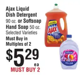 Smart & Final Ajax Liquid Dish Detergent or Softsoap Hand Soap offer