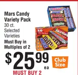 Smart & Final Mars Candy Variety Pack offer