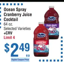 Smart & Final Ocean Spray Cranberry Juice Cocktail offer