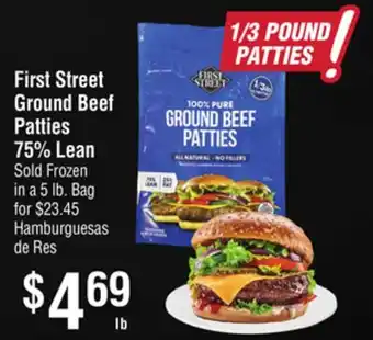 Smart & Final First Street Ground Beef Patties 75% Lean offer